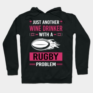 Wine Drinker Rugby Hoodie